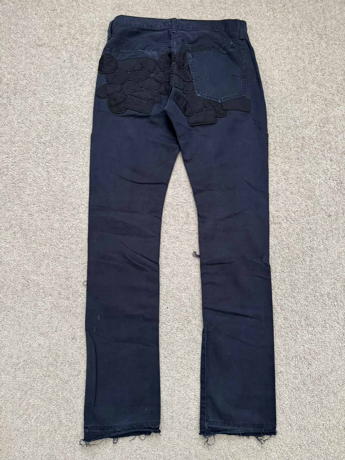 SS05 Undercover "But Beautiful" Graffiti Patch Denim Jeans