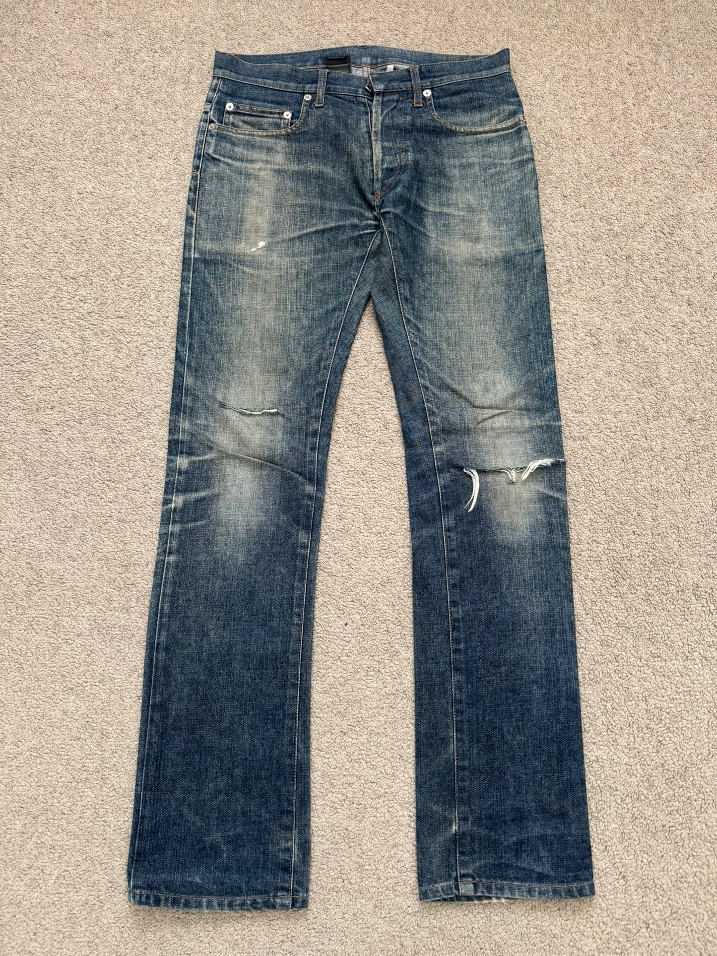 Dior Homme by Hedi Slimane Washed Flared Bootcut Denim Jeans