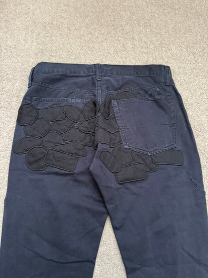 SS05 Undercover "But Beautiful" Graffiti Patch Denim Jeans