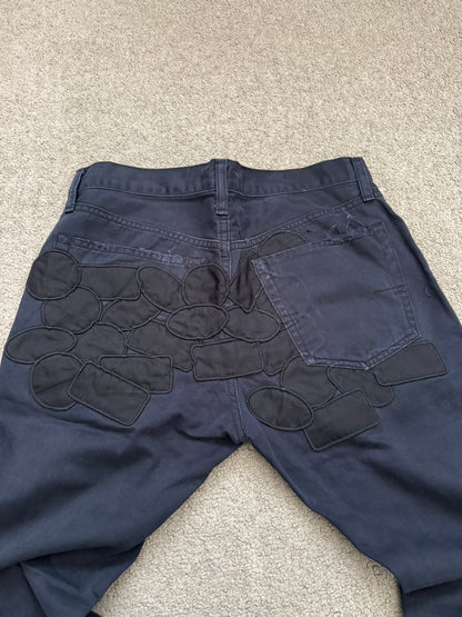 SS05 Undercover "But Beautiful" Graffiti Patch Denim Jeans