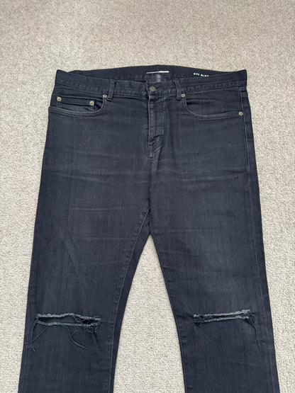 FW14 Saint Laurent by Hedi Slimane Knee Slit D02 Denim Jeans
