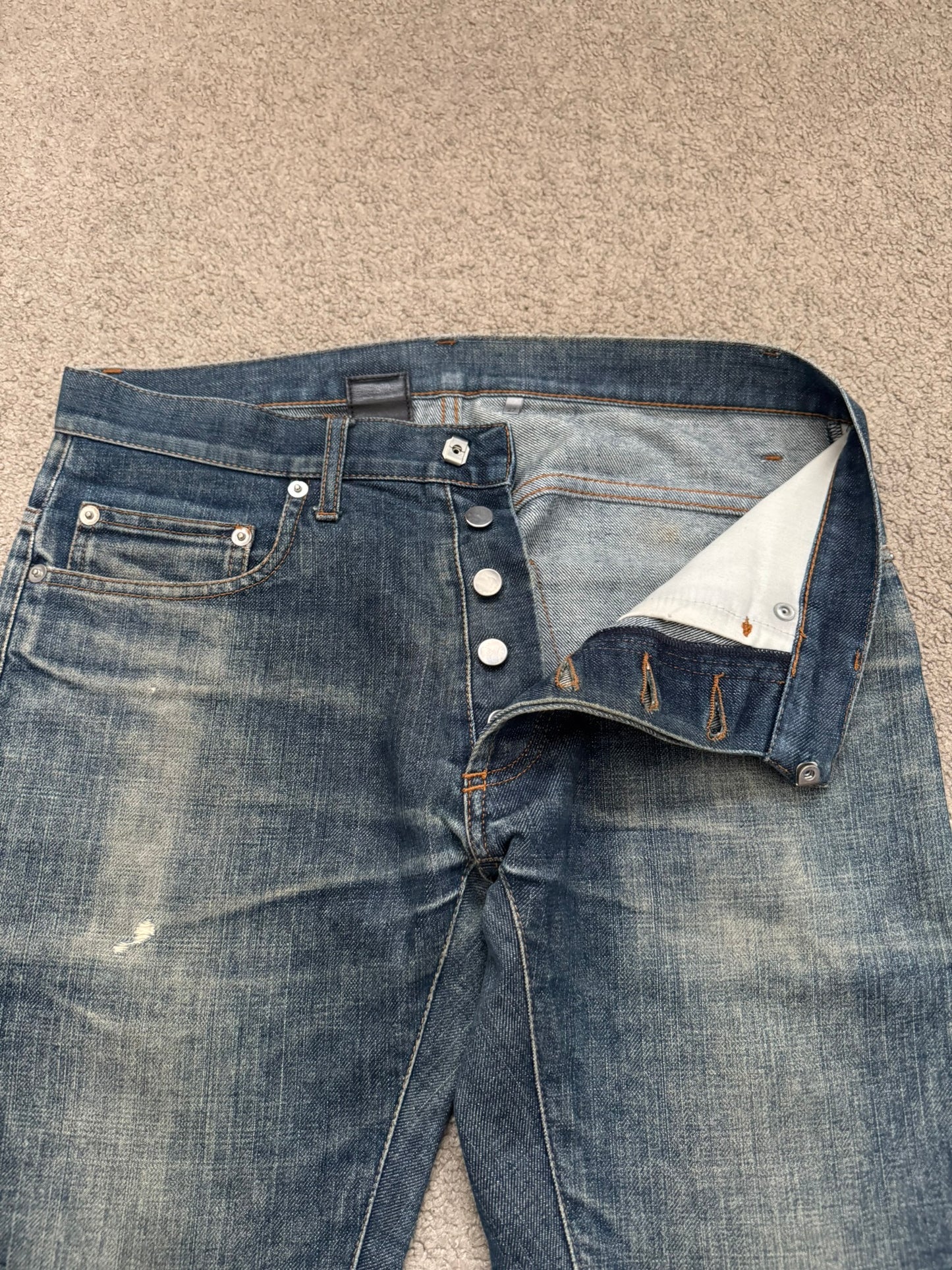 Dior Homme by Hedi Slimane Washed Flared Bootcut Denim Jeans