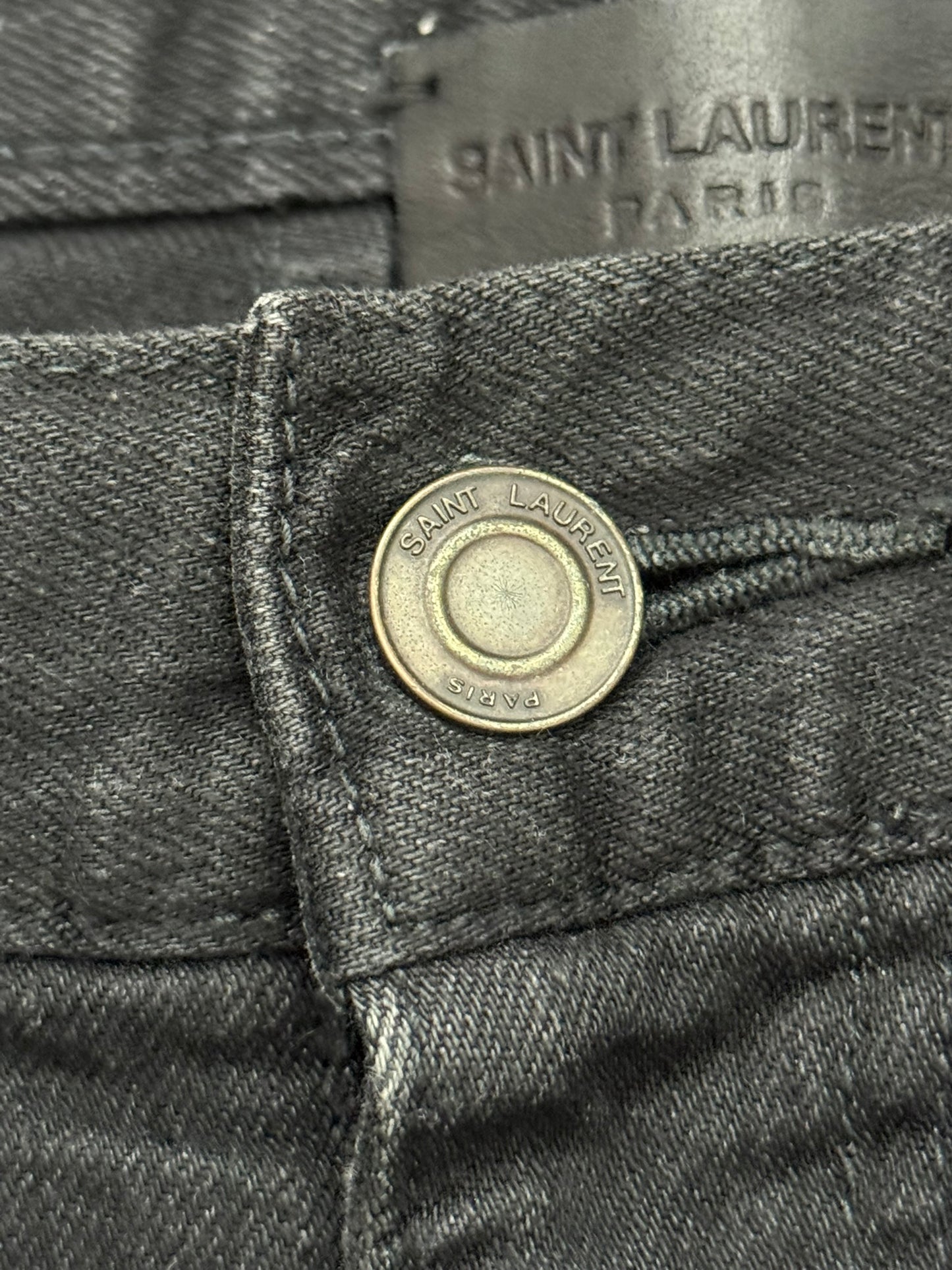 FW14 Saint Laurent by Hedi Slimane Knee Slit D02 Denim Jeans