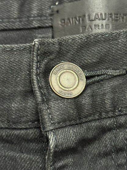 FW14 Saint Laurent by Hedi Slimane Knee Slit D02 Denim Jeans