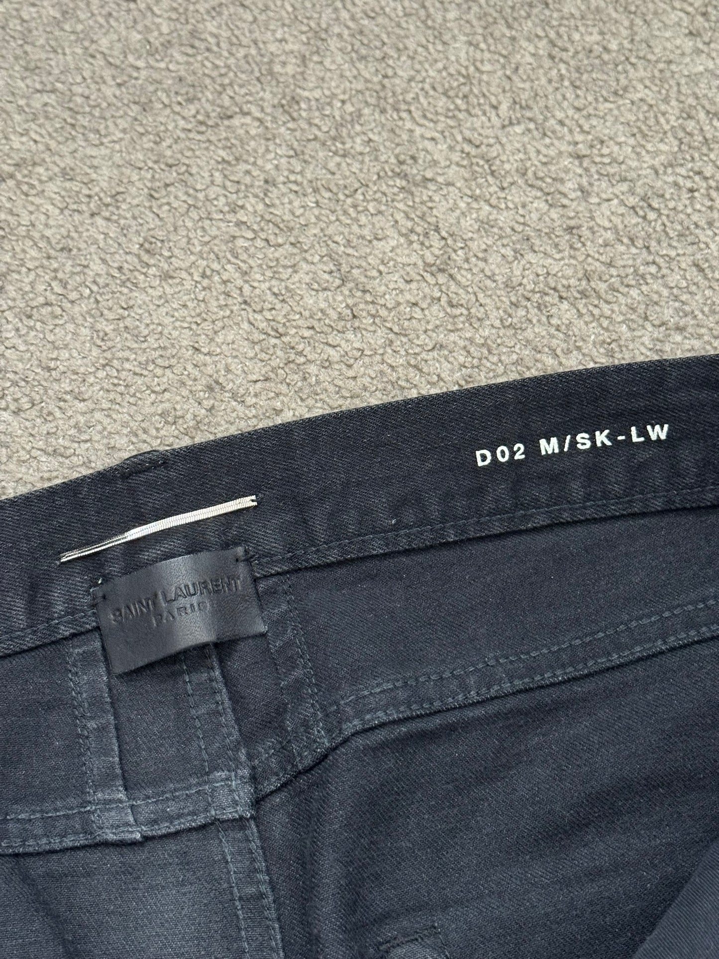 FW14 Saint Laurent by Hedi Slimane Knee Slit D02 Denim Jeans