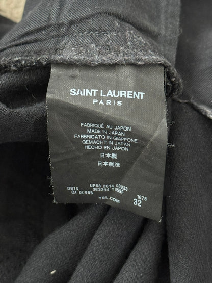 FW14 Saint Laurent by Hedi Slimane Knee Slit D02 Denim Jeans