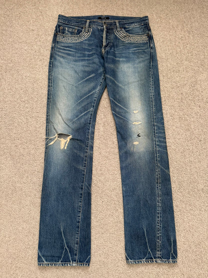 SS09 Undercover "Neoboy" Patti Smith Poem Denim Jeans