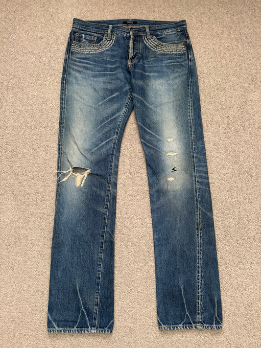 SS09 Undercover "Neoboy" Patti Smith Poem Denim Jeans