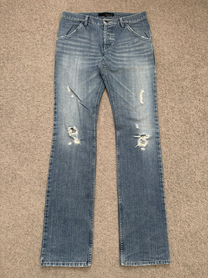 Kazuyuki Kumagai Attachment Crash Distressed Denim Jeans