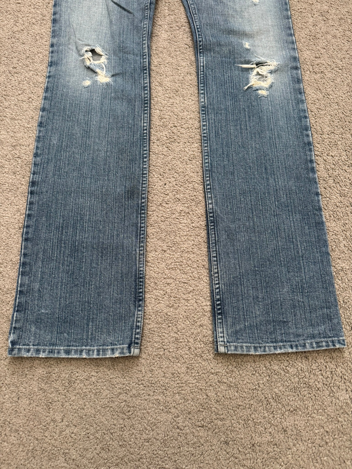 Kazuyuki Kumagai Attachment Crash Distressed Denim Jeans