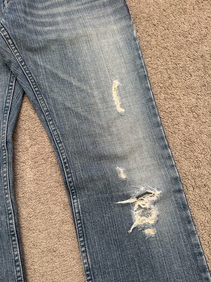 Kazuyuki Kumagai Attachment Crash Distressed Denim Jeans