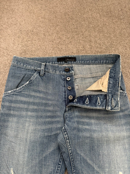 Kazuyuki Kumagai Attachment Crash Distressed Denim Jeans
