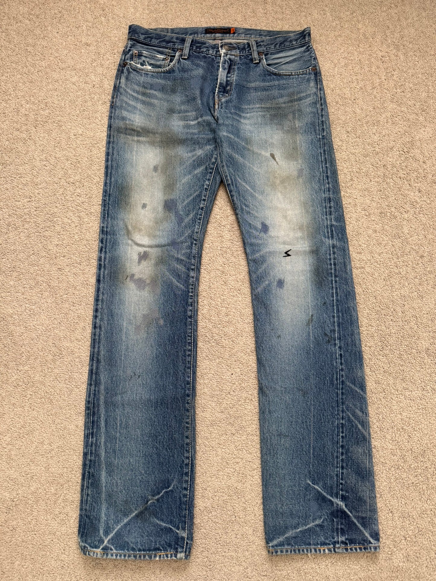 SS06 Undercover "T" Chuuut Washed Denim Jeans