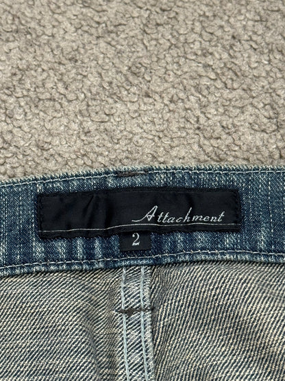Kazuyuki Kumagai Attachment Washed Distressed Denim Jeans