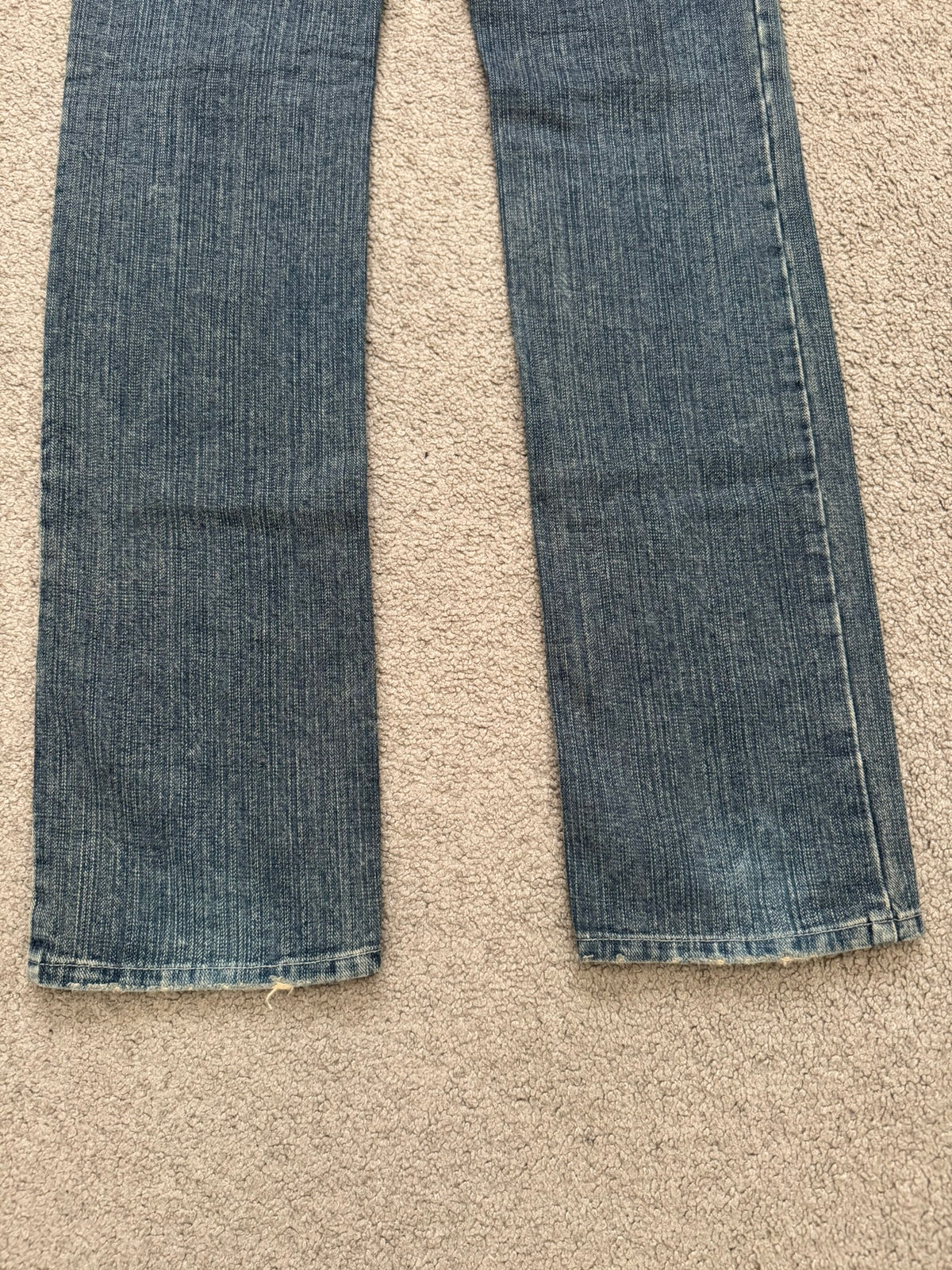 Kazuyuki Kumagai Attachment Washed Distressed Denim Jeans