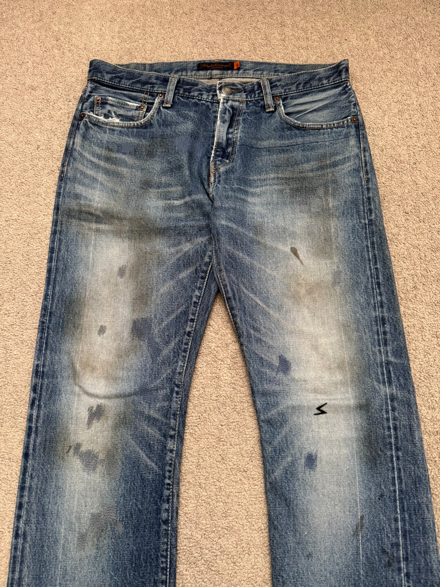 SS06 Undercover "T" Chuuut Washed Denim Jeans