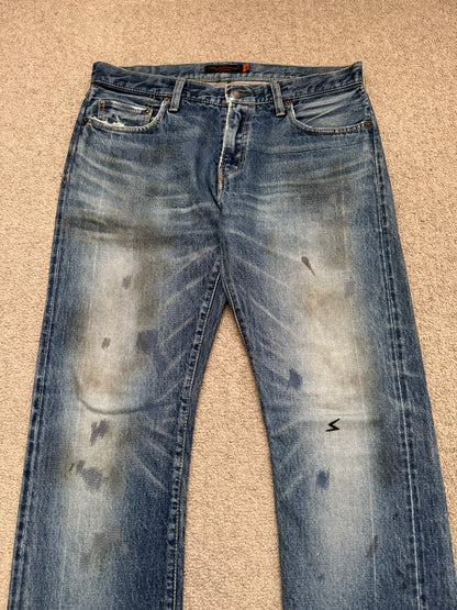SS06 Undercover "T" Chuuut Washed Denim Jeans