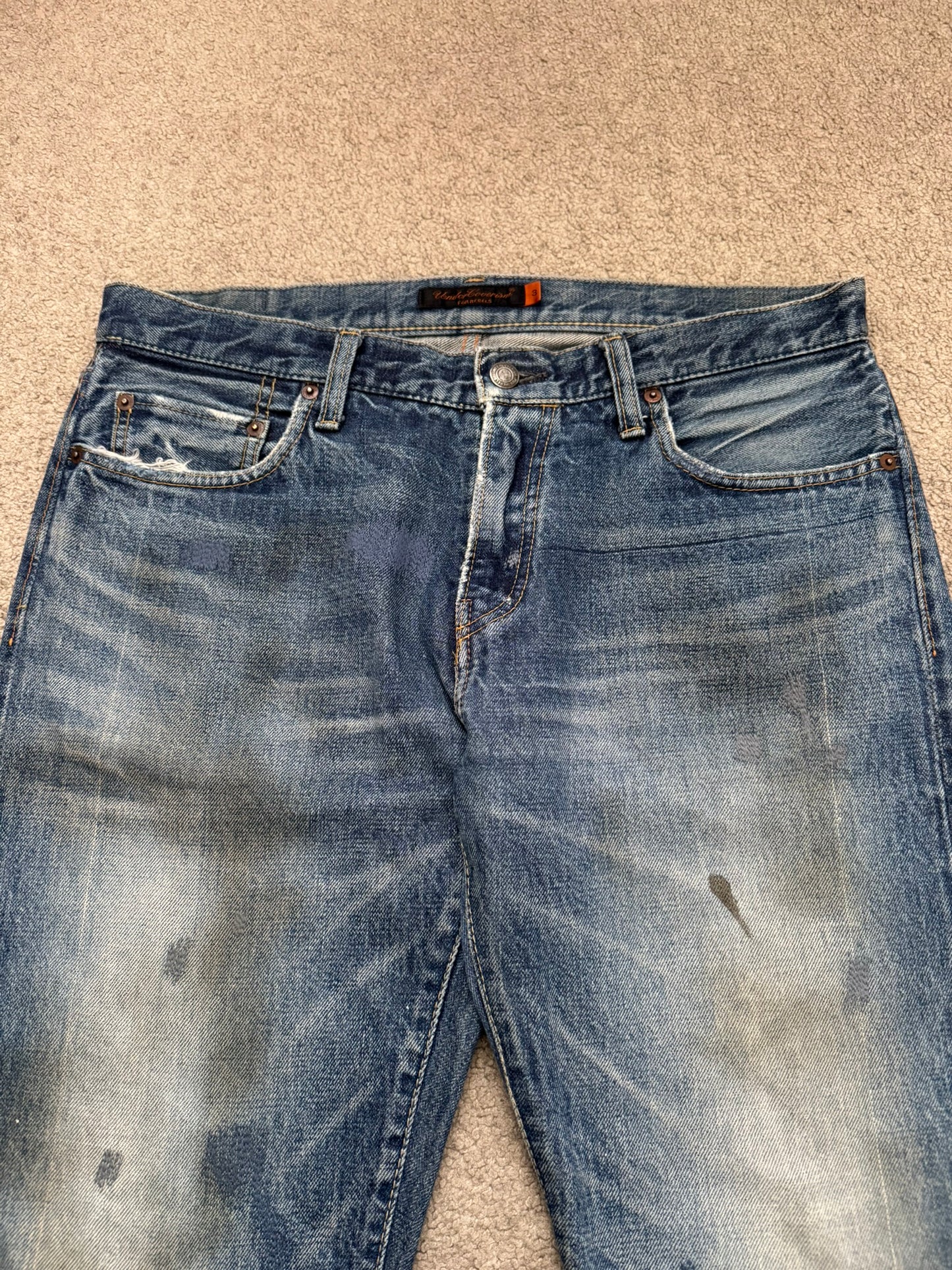 SS06 Undercover "T" Chuuut Washed Denim Jeans
