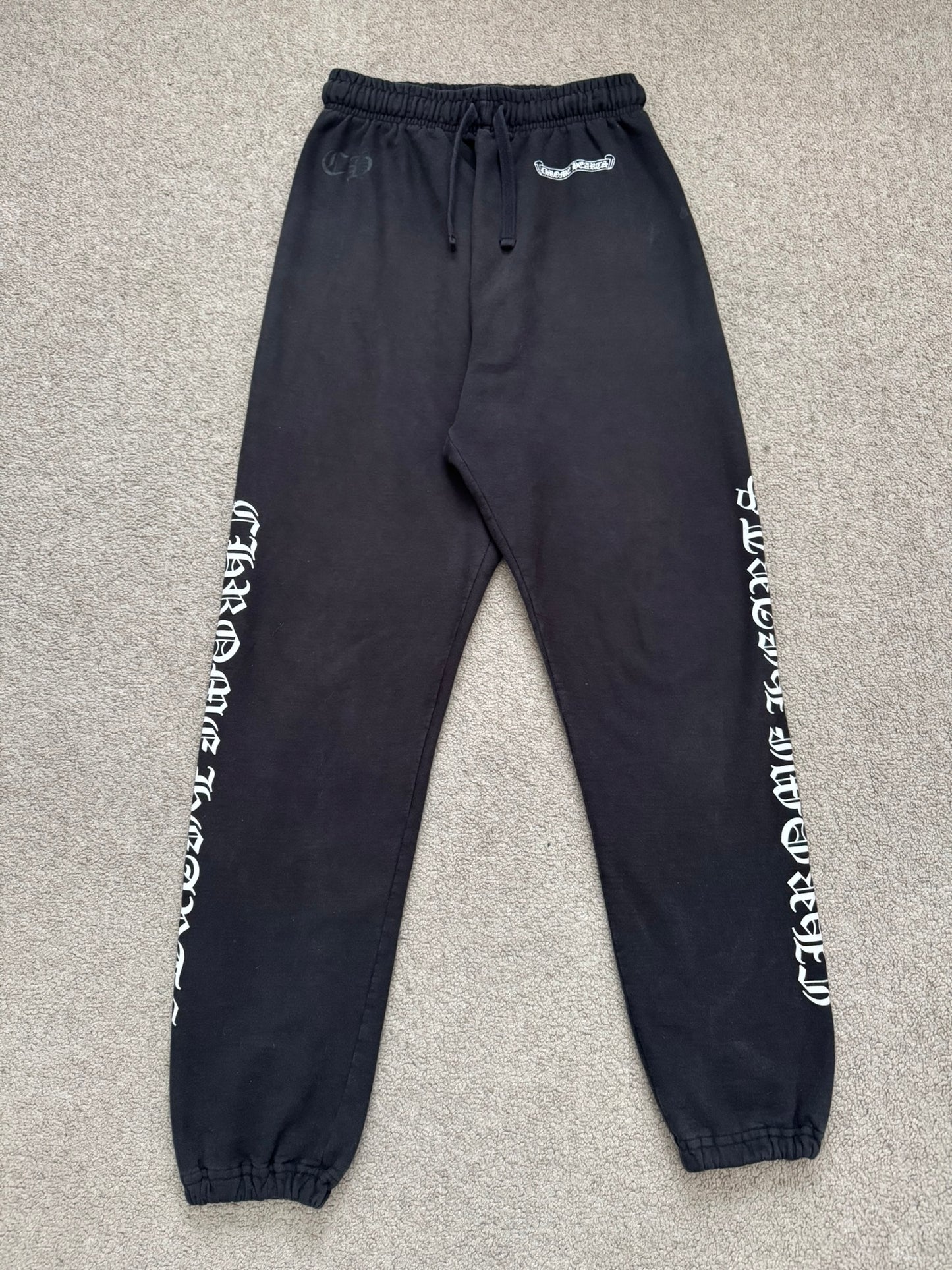 Chrome Hearts Vertical Text & Scroll Logo Sweatpants