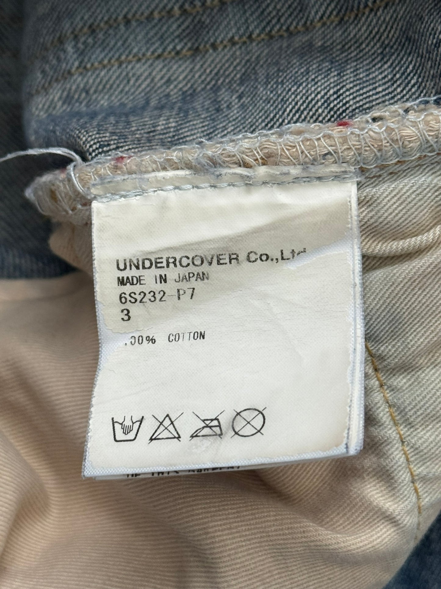 SS06 Undercover "T" Chuuut Washed Denim Jeans