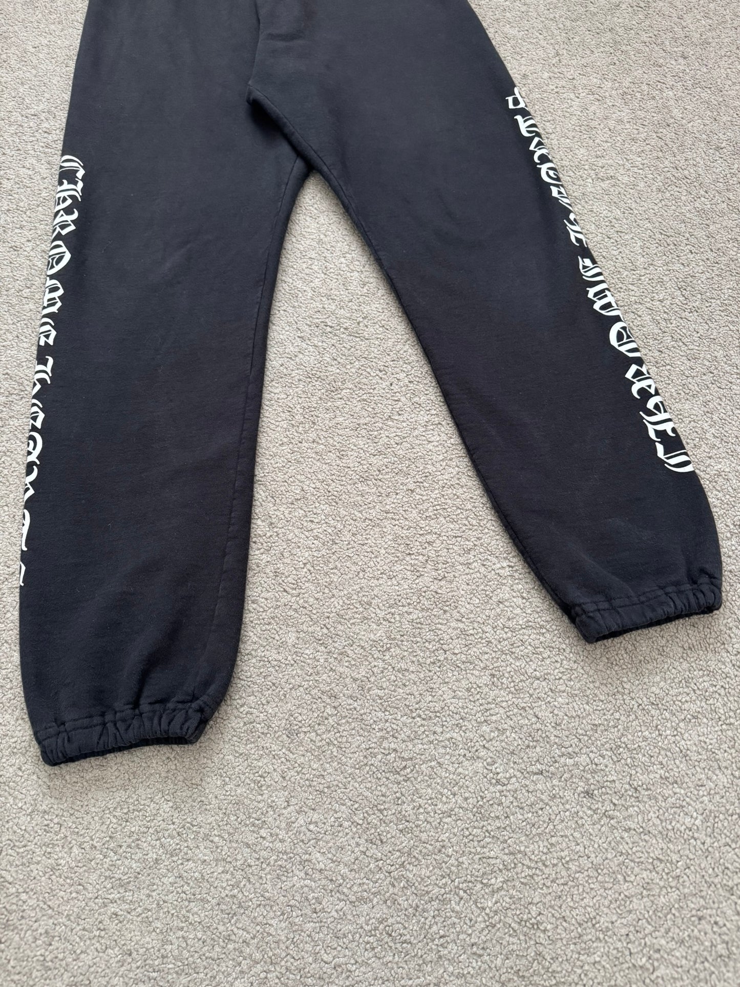 Chrome Hearts Vertical Text & Scroll Logo Sweatpants