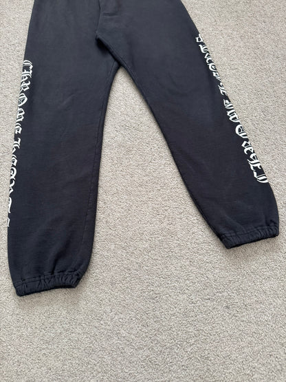 Chrome Hearts Vertical Text & Scroll Logo Sweatpants