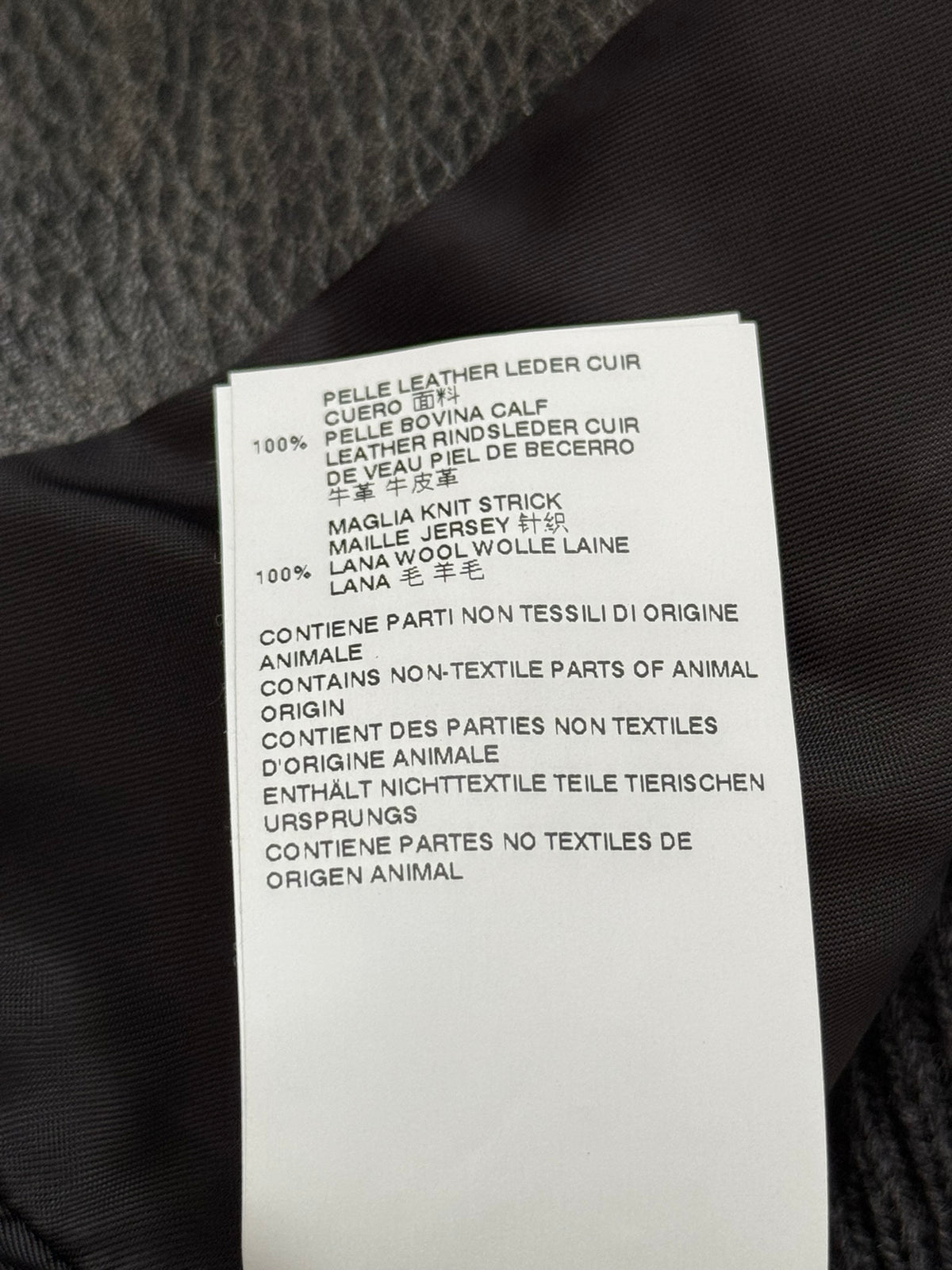 FW15 Maison Margiela 5 Zip Hybrid Wool Leather Biker Jacket