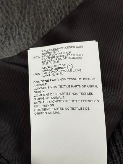 FW15 Maison Margiela 5 Zip Hybrid Wool Leather Biker Jacket