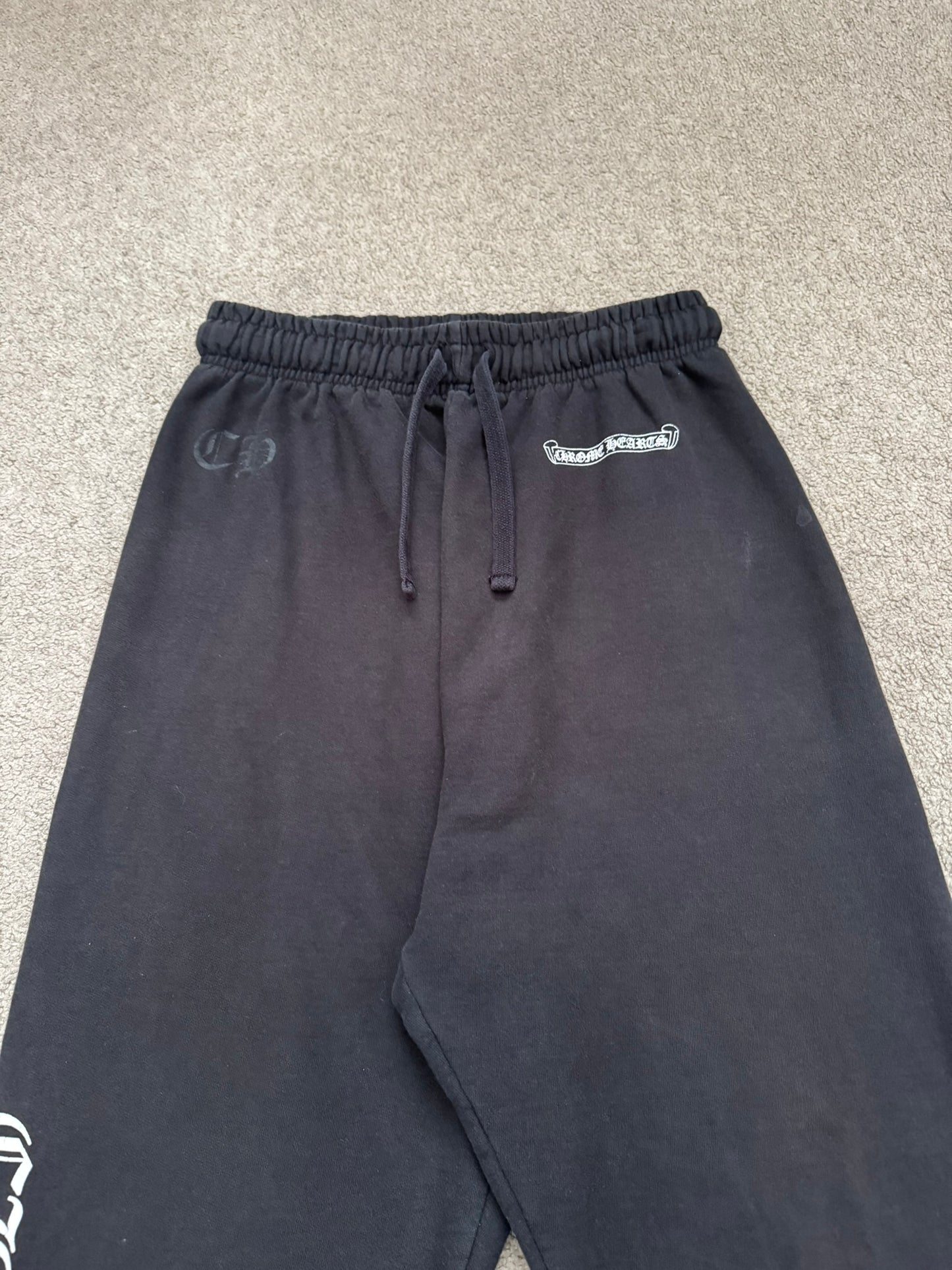 Chrome Hearts Vertical Text & Scroll Logo Sweatpants