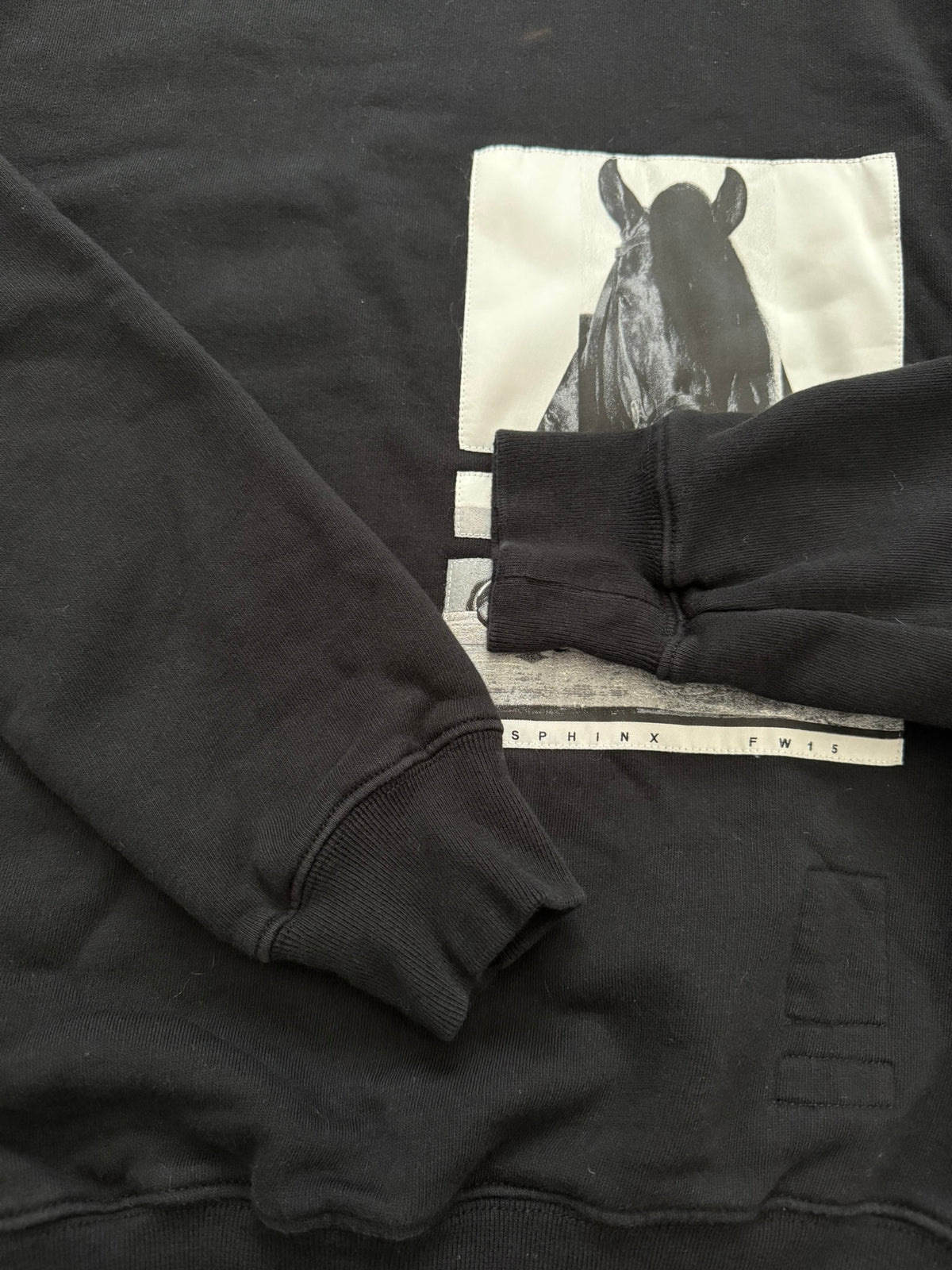 FW15 Rick Owens DRKSHDW "Sphinx" Horse Patch Sweatshirt