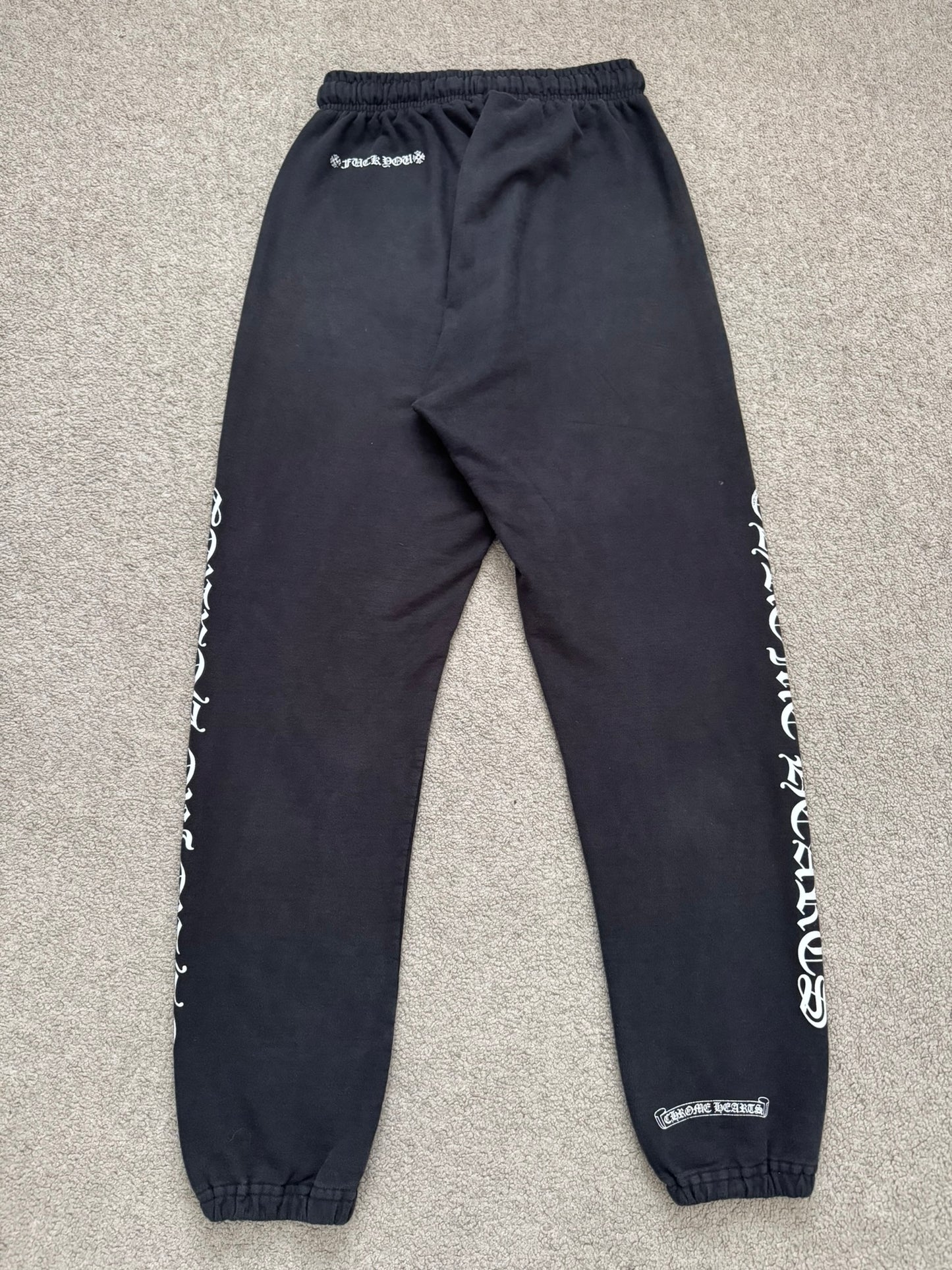 Chrome Hearts Vertical Text & Scroll Logo Sweatpants