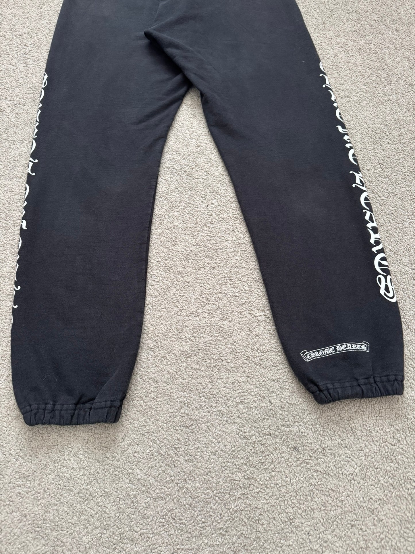 Chrome Hearts Vertical Text & Scroll Logo Sweatpants