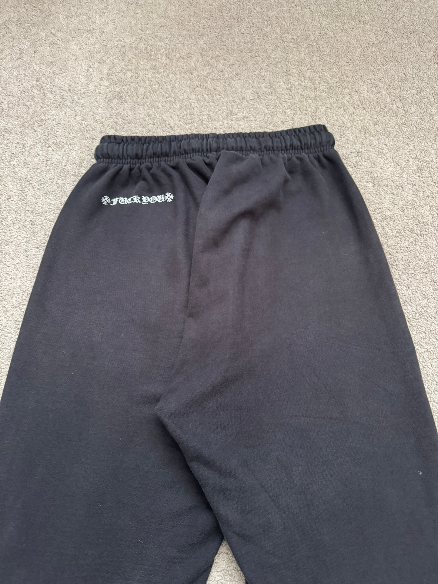 Chrome Hearts Vertical Text & Scroll Logo Sweatpants