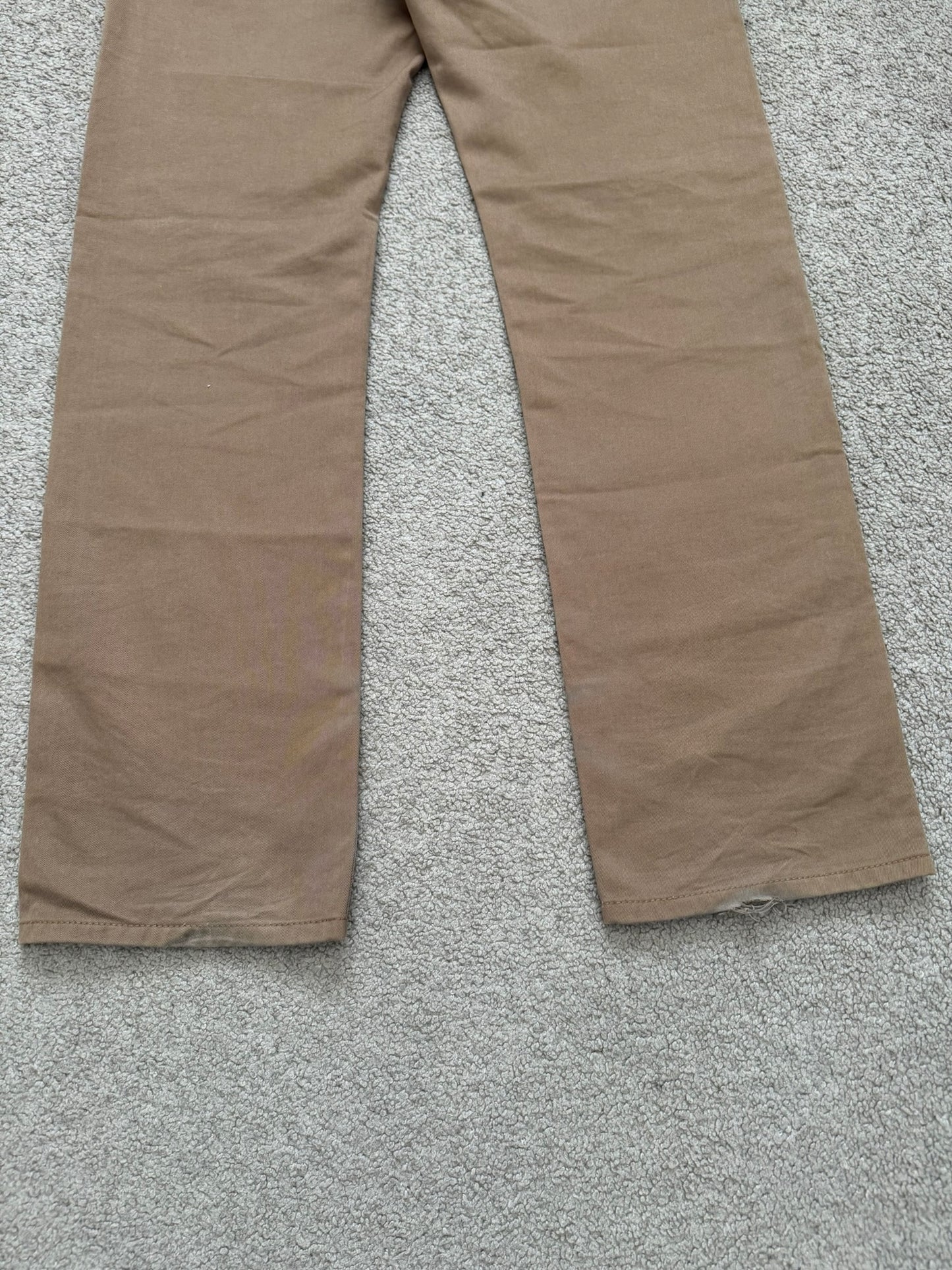 SS06 Dior Homme by Hedi Slimane Beige Whiskered Denim Jeans