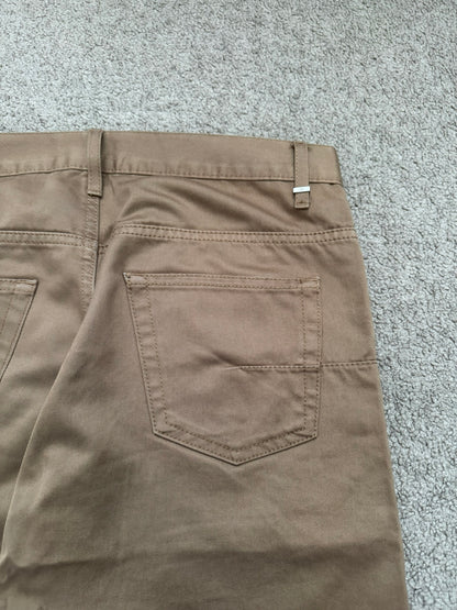 SS06 Dior Homme by Hedi Slimane Beige Whiskered Denim Jeans