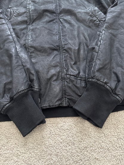 FW10 Rick Owens DRKSHDW Waxed Exploder Hooded Bomber Jacket