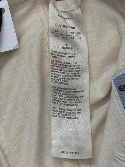 New SS22 Rick Owens DRKSHDW Cream Creatch Cargo Sweatpants