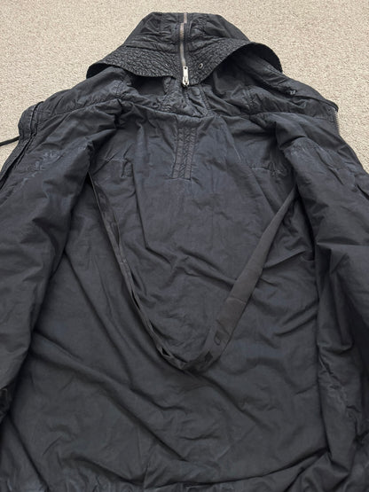FW10 Rick Owens DRKSHDW Waxed Exploder Hooded Bomber Jacket
