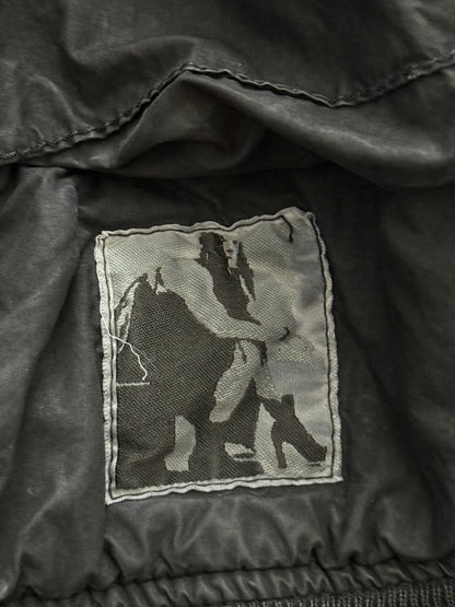 FW10 Rick Owens DRKSHDW Waxed Exploder Hooded Bomber Jacket
