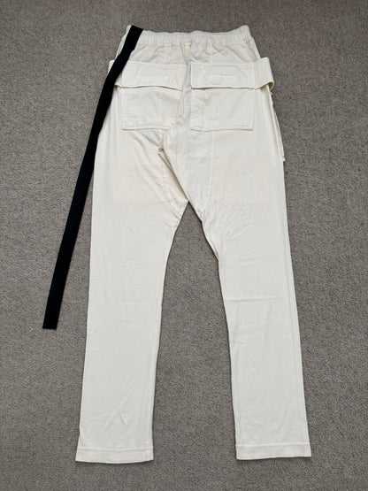 New SS22 Rick Owens DRKSHDW Cream Creatch Cargo Sweatpants