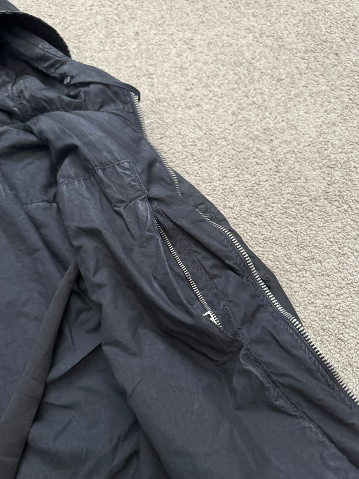 FW10 Rick Owens DRKSHDW Waxed Exploder Hooded Bomber Jacket