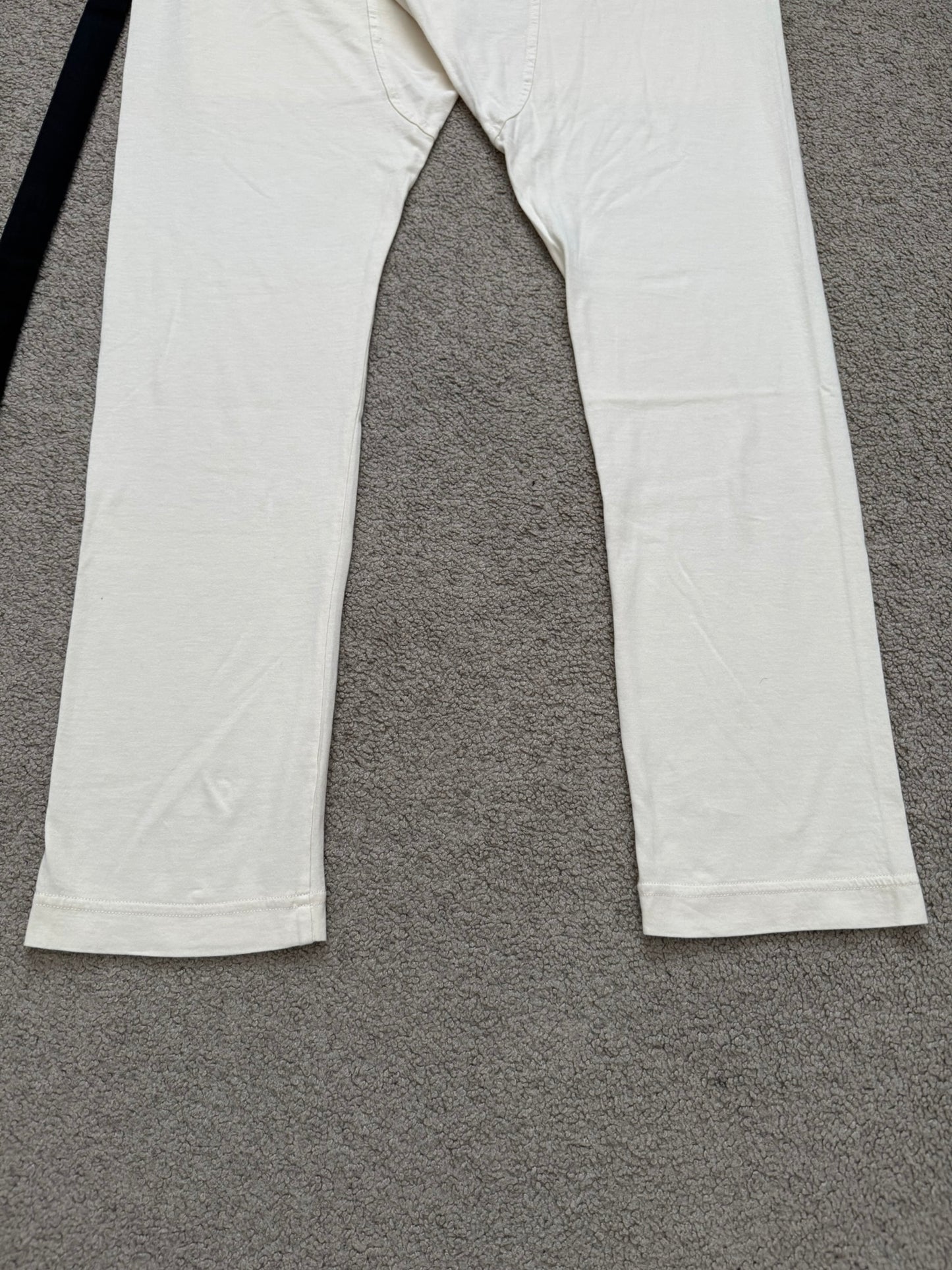 New SS22 Rick Owens DRKSHDW Cream Creatch Cargo Sweatpants