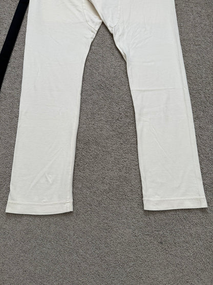New SS22 Rick Owens DRKSHDW Cream Creatch Cargo Sweatpants
