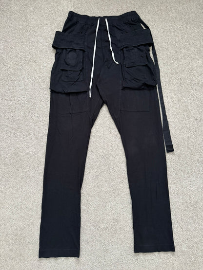 SS22 Rick Owens DRKSHDW Black Creatch Cargo Sweatpants