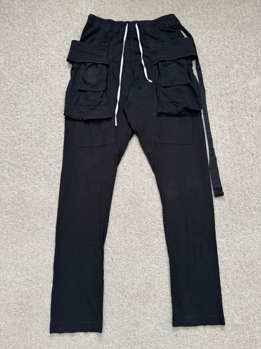 SS22 Rick Owens DRKSHDW Black Creatch Cargo Sweatpants