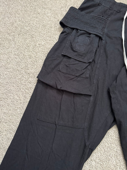 SS22 Rick Owens DRKSHDW Black Creatch Cargo Sweatpants