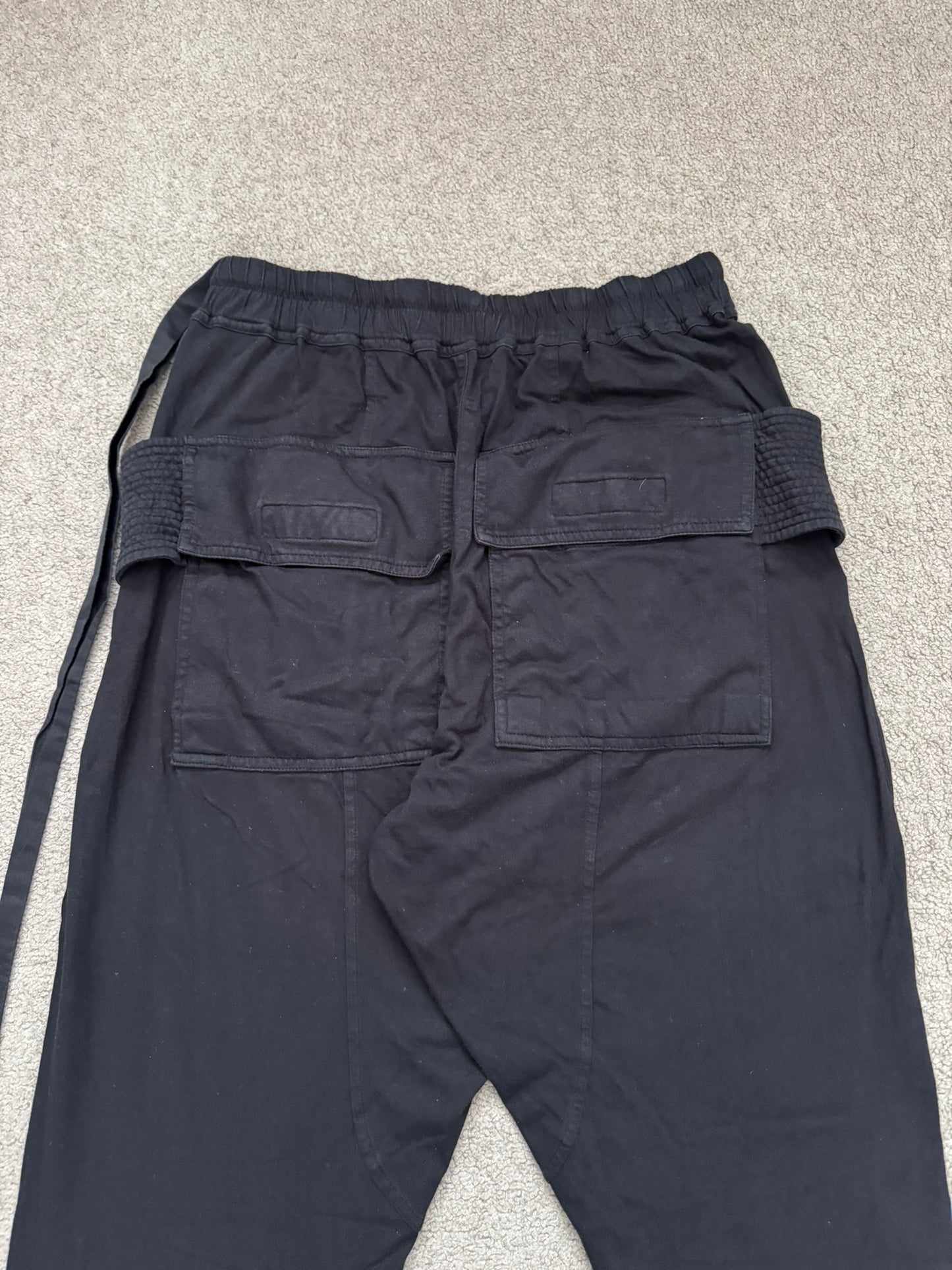 SS22 Rick Owens DRKSHDW Black Creatch Cargo Sweatpants