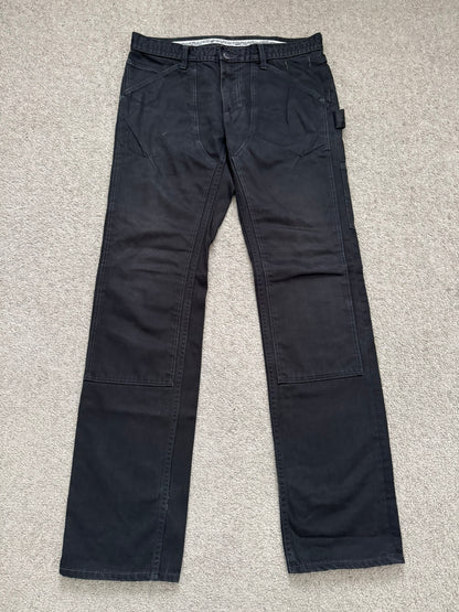 SS09 Number (N)ine Black Double Knee Crying Heart Denim Jeans