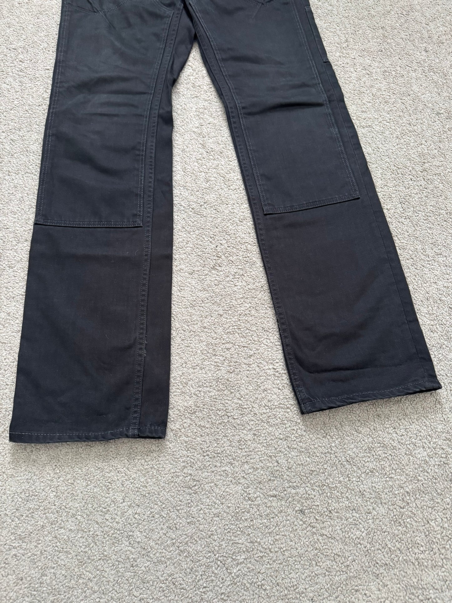 SS09 Number (N)ine Black Double Knee Crying Heart Denim Jeans