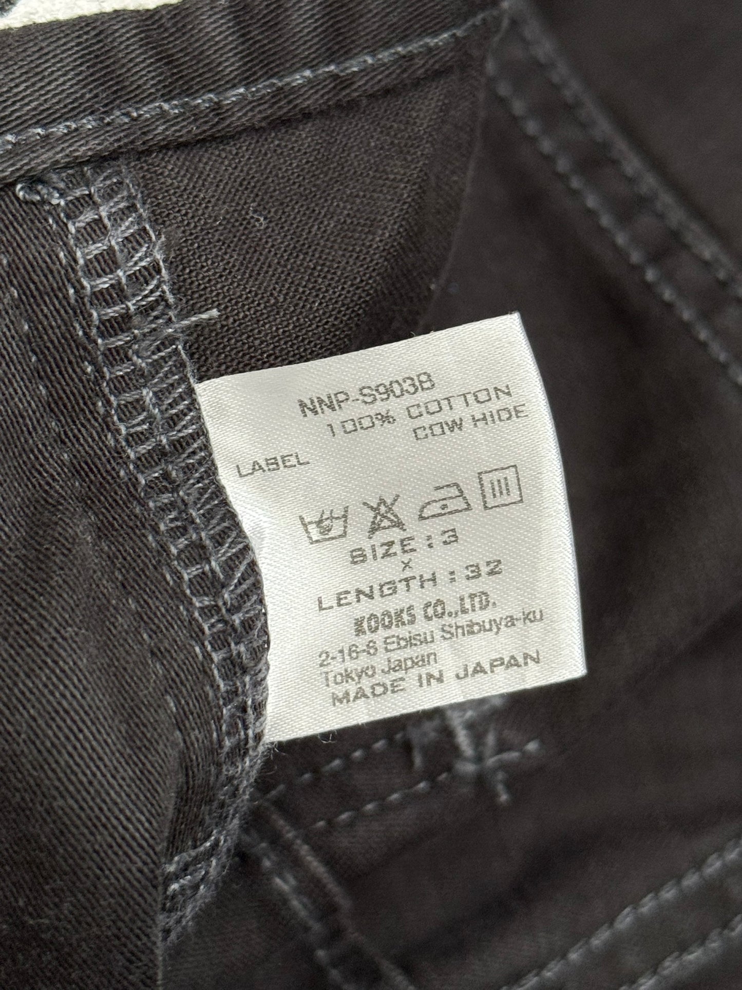 SS09 Number (N)ine Black Double Knee Crying Heart Denim Jeans